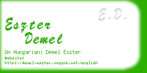 eszter demel business card